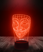 Lampka LED 3D Plexido Anonymous Maska Geometryczna - 2