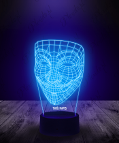 Lampka LED 3D Plexido Anonymous Maska Geometryczna
