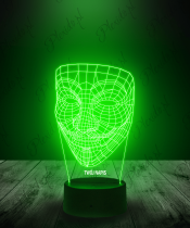 Lampka LED 3D Plexido Anonymous Maska Geometryczna - 3