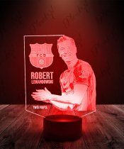 Lampka LED 3D Plexido Robert Lewandowski FC Barcelona