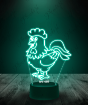 Lampka LED 3D Plexido Kogut Bajkowy