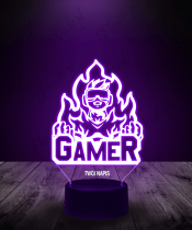 Lampka LED 3D Plexido Gaming Gamer Płomień - 3