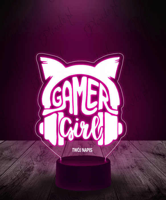 Lampka LED 3D Plexido Gaming Gamer Girl