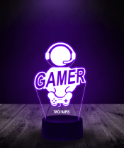 Lampka LED 3D Plexido dla Gracza Gamer - 3