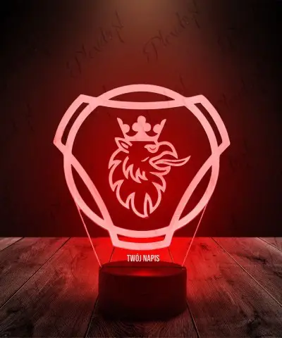 Lampka LED 3D Plexido Ciężarówka Scania Logo