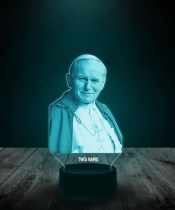 Lampka LED 3D Plexido Papież Jan Paweł II
