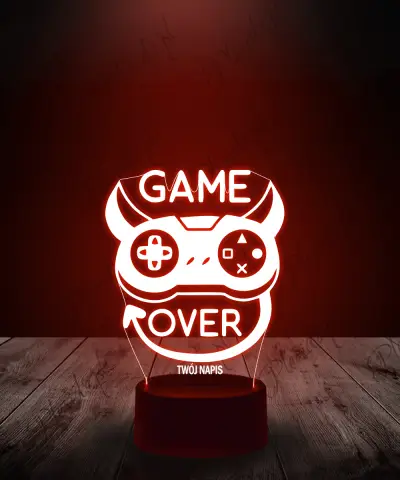 Lampka LED 3D Plexido Pad Game Over