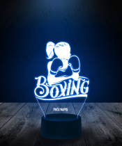 Lampka LED 3D Plexido Boks Kobieta Boxing - 2