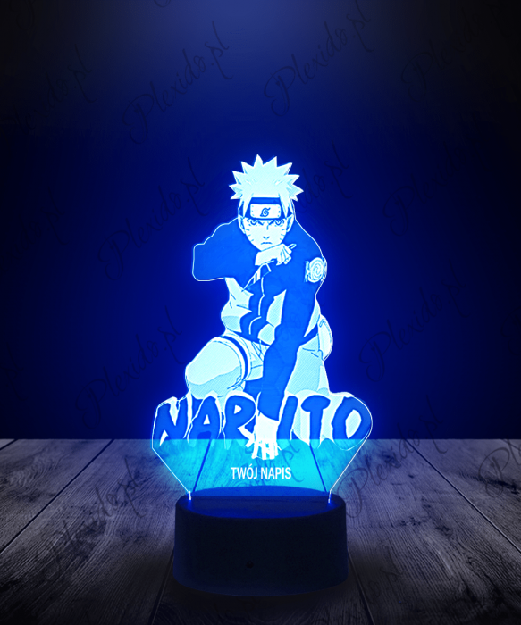 Lampka LED 3D Plexido Naruto Napis Anime