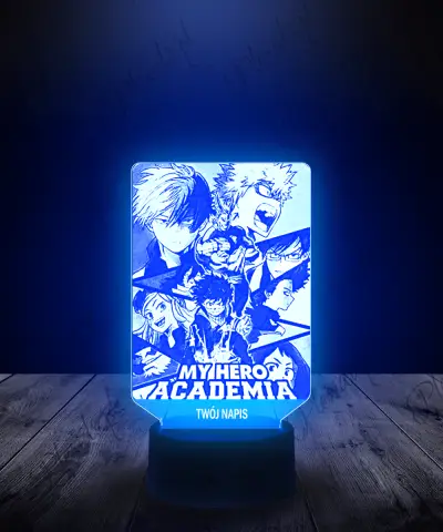 Lampka LED 3D Plexido My Hero Academia Napis