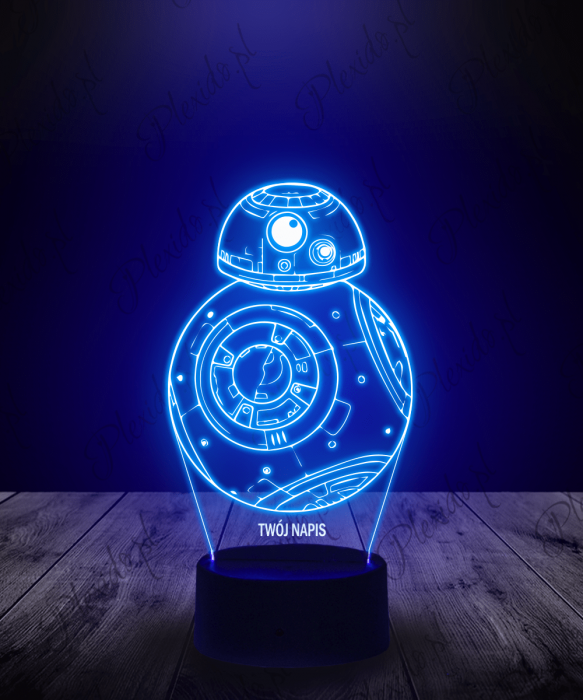 Lampka LED 3D Plexido Gwiezdne Wojny BB-8