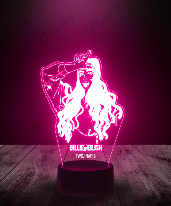 Lampka LED 3D Piosenkarka Billie Eilish