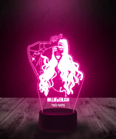 Lampka LED 3D Piosenkarka Billie Eilish