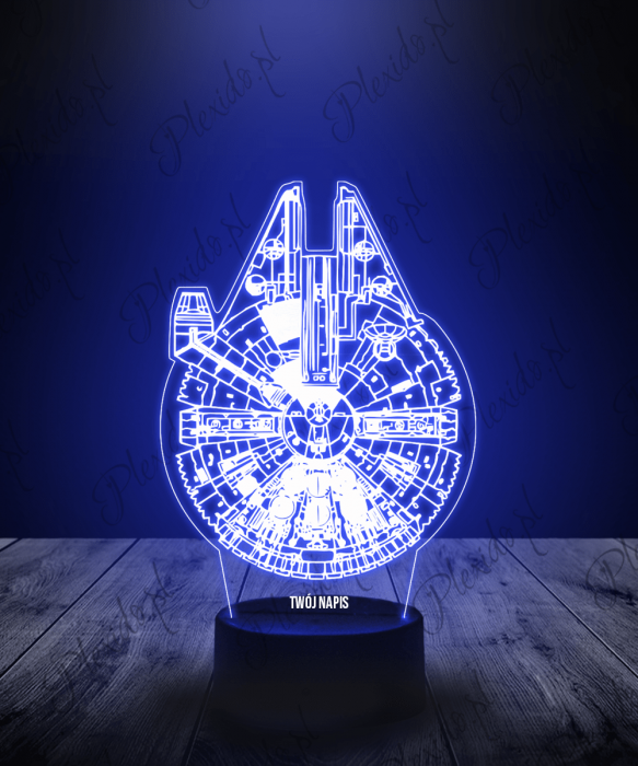 Lampka LED 3D Plexido Gwiezdne Wojny Falcon