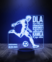 Lampka LED 3D Plexido Prezent na Dzień Chłopaka Piłkarz