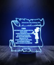 Lampka LED 3D Plexido Prezent Zakończenie Roku Szkolnego