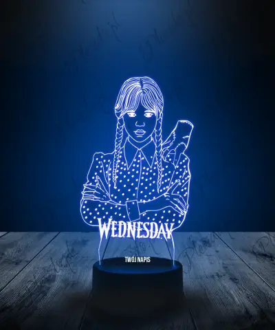 Lampka LED 3D Plexido Serial Wednesday Adamss