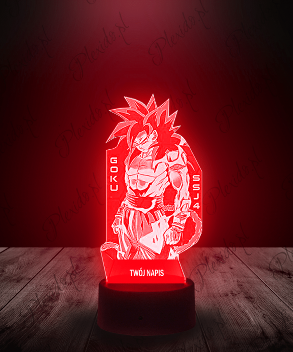 Lampka LED 3D Plexido Dragon Ball Goku SSJ4