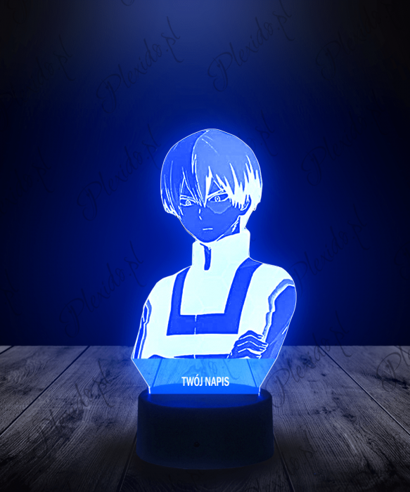 Lampka LED 3D Plexido Todoroki Shoto My Hero Academia