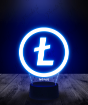 Lampka LED 3D Plexido Kryptowaluta Litecoin