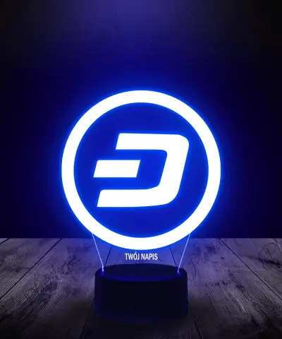 Lampka LED 3D Plexido Kryptowaluta Dash