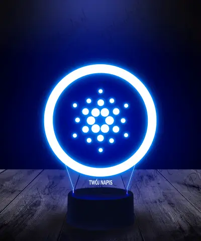 Lampka LED 3D Plexido Kryptowaluta Cardano