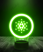 Lampka LED 3D Plexido Kryptowaluta Cardano