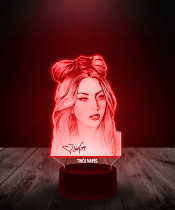 Lampka LED 3D Piosenkarka Pop Lady Gaga
