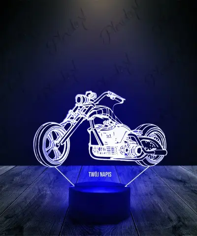 Lampka LED 3D Plexido Motocykl Harley Chopper