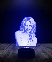 Lampka LED 3D Piosenkarka Pop Shakira