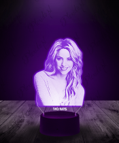 Lampka LED 3D Piosenkarka Pop Shakira - 3