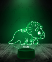 Lampka LED 3D Plexido Dinuś Triceratops