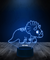 Lampka LED 3D Plexido Dinuś Triceratops - 2