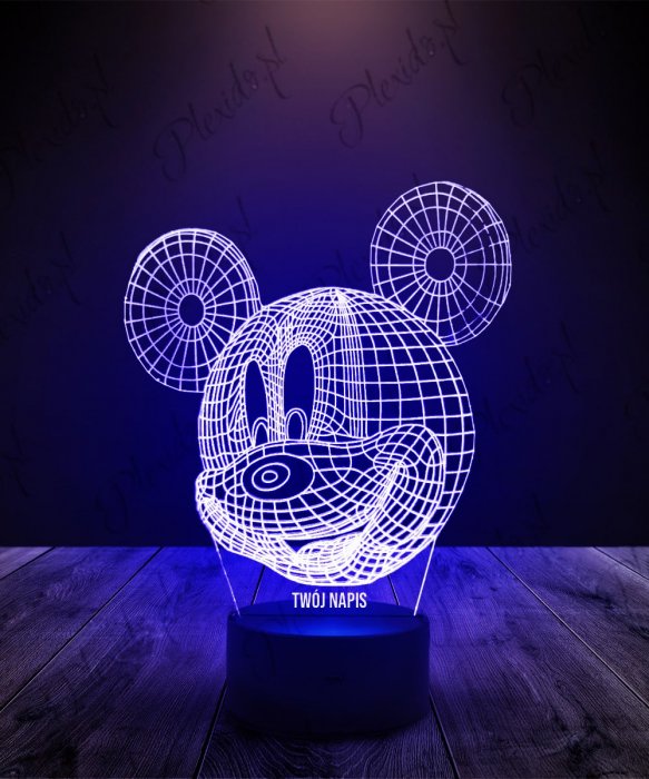 Lampka LED 3D Plexido Myszka Miki