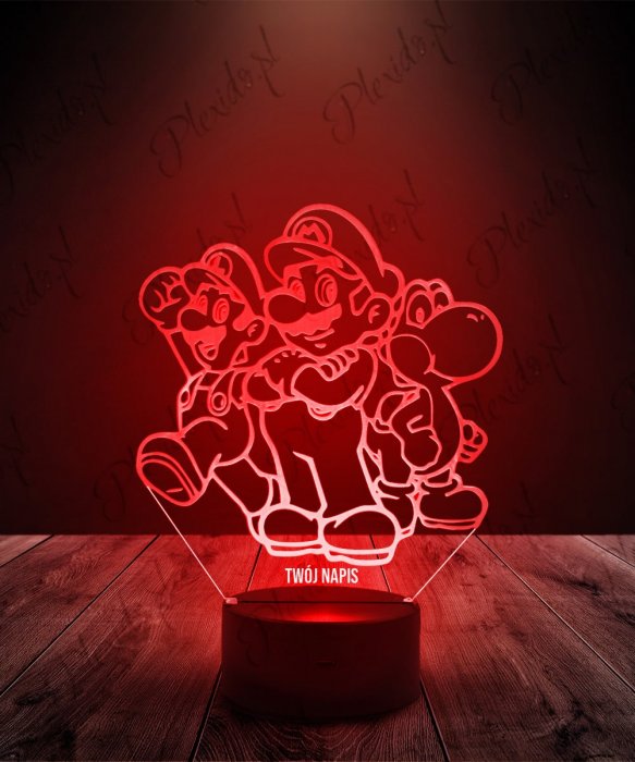 Lampka LED 3D Plexido Super Mario Postacie