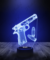 Lampka LED 3D Plexido Pistolet Naboje - 2