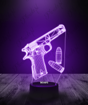 Lampka LED 3D Plexido Pistolet Naboje - 1