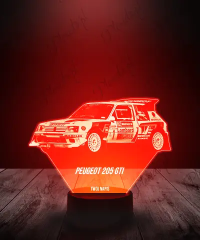 Lampka LED 3D Plexido Peugeot 205 GTI - 1