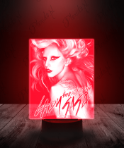 Lampka LED 3D Piosenkarka Lady Gaga - 1