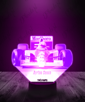 Lampka LED 3D Plexido Ayrton Senna Formuła 1 - 3