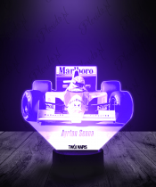 Lampka LED 3D Plexido Ayrton Senna Formuła 1 - 2