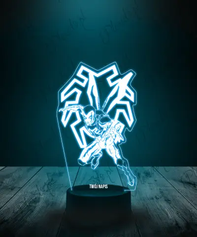 Lampka LED 3D Plexido Blue Beetle Film - 2