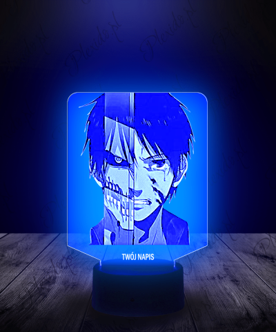 Lampka LED 3D Plexido Eren z Mieczem Attack on Titan