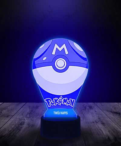 Lampka LED 3D Plexido Pokeball