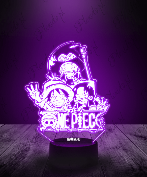 Lampka LED 3D Plexido One Piece Bohaterowie