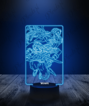 Lampka LED 3D Plexido Demon Slayer Nezuko z Tanjirou Walka