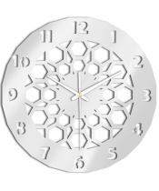Zegar Ścienny do Salonu Plexido Biały Ażurowy - 1