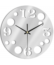 Zegar Ścienny do Salonu Plexido Biały Koła - 1