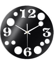 Zegar Ścienny do Salonu Plexido Czarny Koła - 1