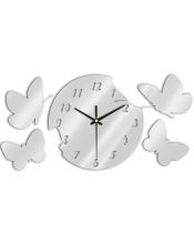 Zegar Ścienny do Salonu Plexido Biały Motyle - 1